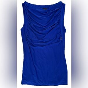 The Limited Royal Blue Draped Blouse